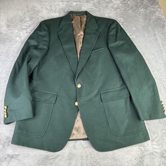 Vintage Chaps by Ralph Lauren Blazer Mens 42R Hunter Green Wool Made USA 90s - Picture 1 of 16